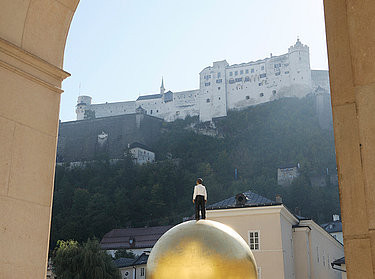 Hohensalzburg Fortress - View of the Mönchsberg and the fortress Hohensalzburg Fortress - View of the Mönchsberg and the fortress
